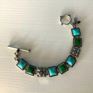 Lucky Brand - Silver & Turquoise Boho Bracelet
